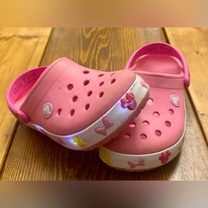 Crocs Child Disney Clogs - Light Up Shoes - Pink Size 11